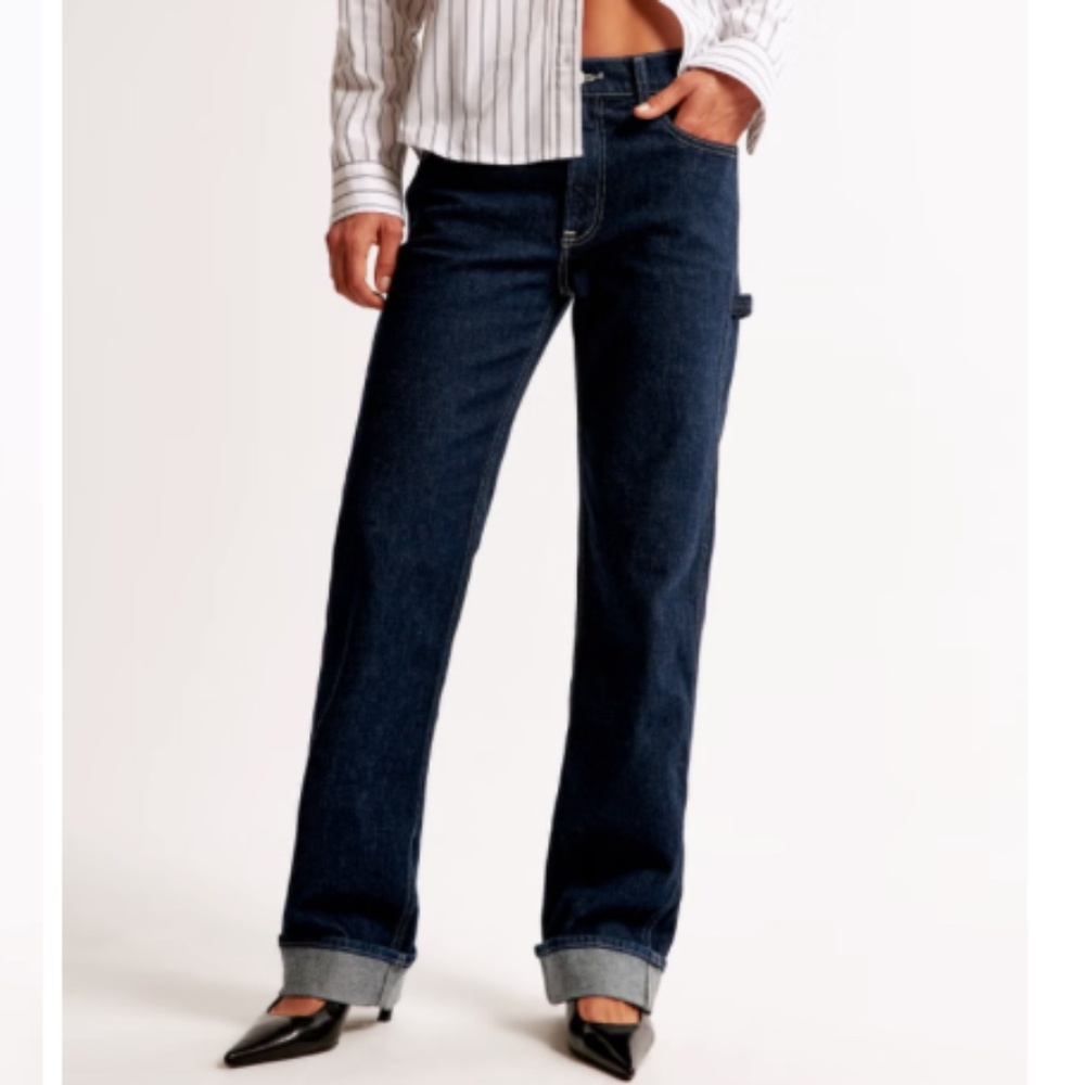 Abercrombie & Fitch Dark Blue curve love the baggy low rise size 12 / 31